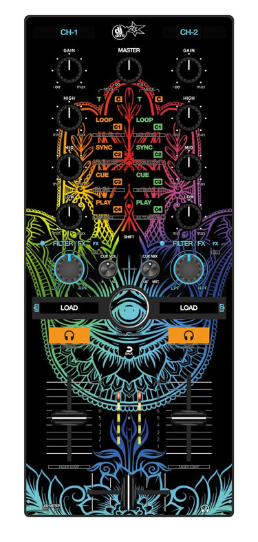 Reloop Mixtour Skin Henna Rainbow
